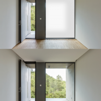 智能隐私调光玻璃膜/通电透明雾化玻璃办公室隔断